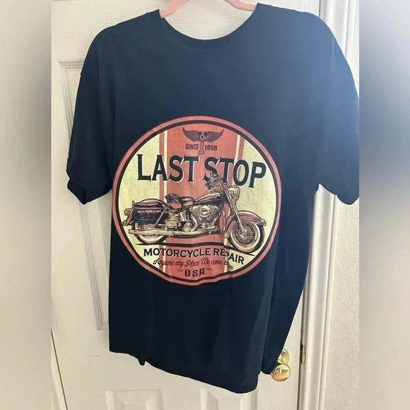 Handmade Other - Last‎ stop motorcycle repair men’s short sleeve shirt